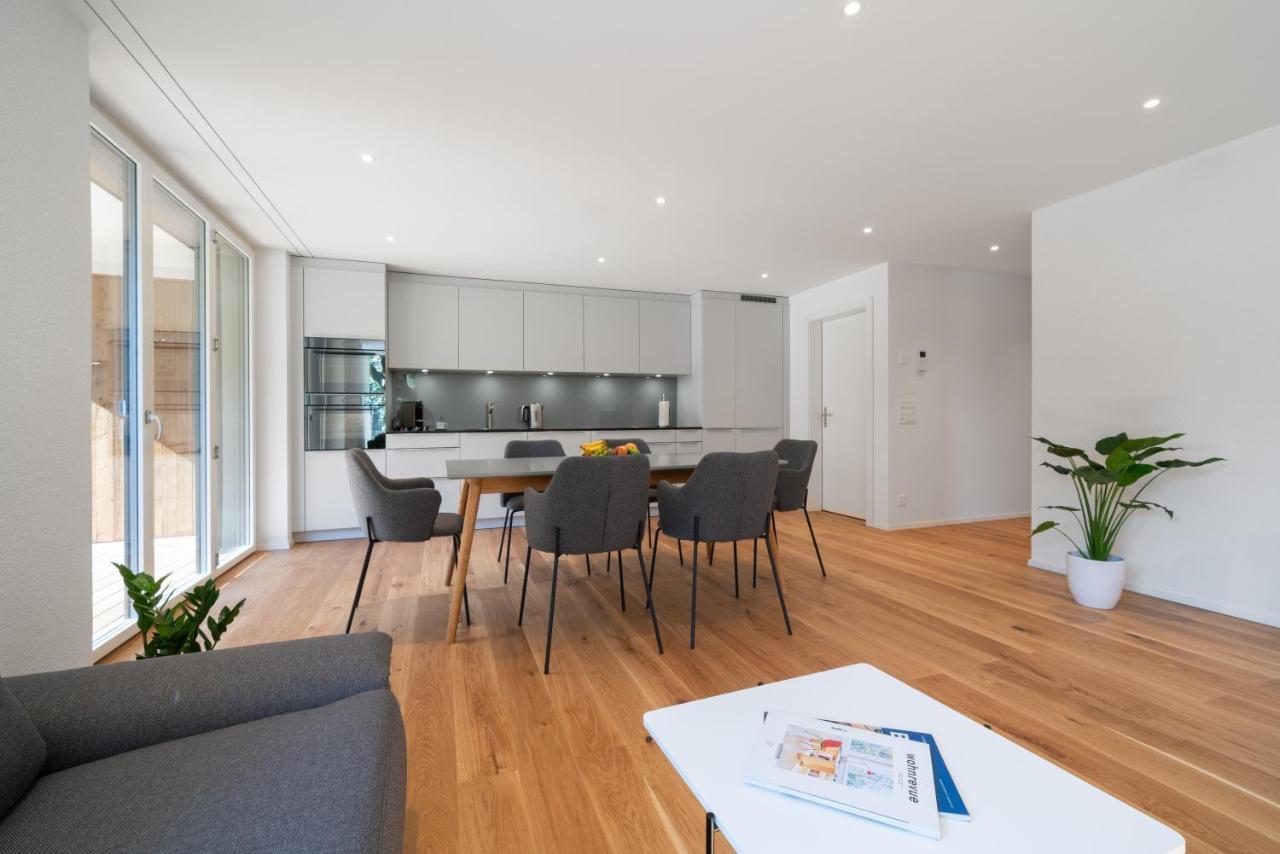Moderne Neubauwohnung In Wilderswil Exteriör bild