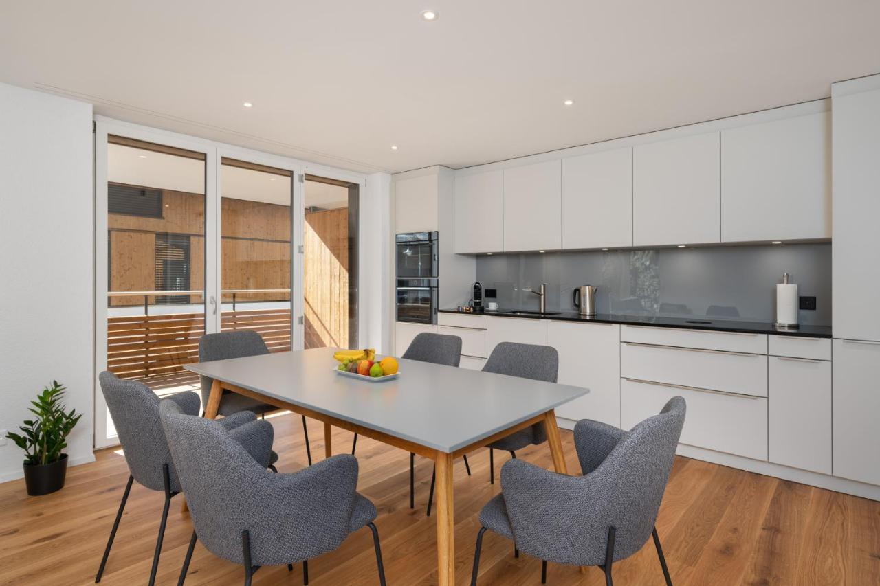 Moderne Neubauwohnung In Wilderswil Exteriör bild